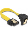 Kabel SATA DATA 0.1m z zatrzaskami metalowymi (krótkie wtyczki) kątowy Delock - nr 19