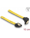 Kabel SATA DATA 0.1m z zatrzaskami metalowymi (krótkie wtyczki) kątowy Delock - nr 21
