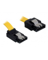Kabel SATA DATA 0.2m z zatrzaskami metalowymi (krótkie wtyczki) kątowy Delock - nr 15