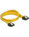 Kabel SATA DATA 0.3m z zatrzaskami metalowymi (krótkie wtyczki) Delock - nr 14