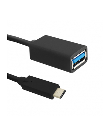 Kabel USB Qoltec 3.1 typ C męski | USB 3.0 A żeński | 0.2m