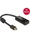 Delock Adapter mini Displayport 1.2 (M) > HDMI (F) 4K pasywne czarny - nr 20