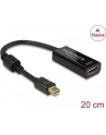 Delock Adapter mini Displayport 1.2 (M) > HDMI (F) 4K pasywne czarny - nr 22