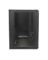 Intellinet Szafka wisząca 19'' 6U/450 mm szklane drzwi jednosekcyjna czarna - nr 3