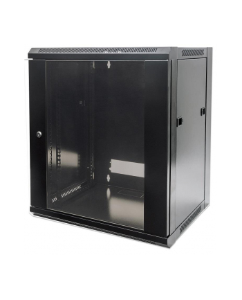 Intellinet Szafka wisząca 19'' 6U/450 mm szklane drzwi jednosekcyjna czarna