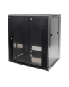 Intellinet Szafka wisząca 19'' 6U/450 mm szklane drzwi jednosekcyjna czarna - nr 7
