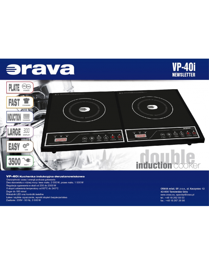 Kuchenka indukcyjna                   VP-40i główny