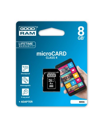 GOODRAM microSD 8GB C4 1-adapter