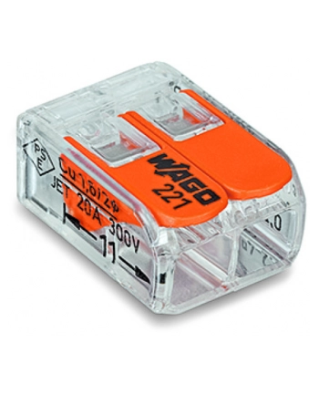 WAGO złącza instalacyjne 100 szt.do przewodów 2x0 2-4mm2 32A  450 V  221-412 nr 2