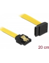 Delock kabel SATA 6 Gb/s kątowy góra/prosty metal. zatrzaski 20cm żółty - nr 10