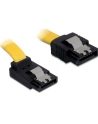 Delock kabel SATA 6 Gb/s kątowy góra/prosty metal. zatrzaski 20cm żółty - nr 9