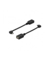 ASSMANN Kabel adapter USB2.0 HighSpeed OTG Typ microUSB B kątowy/USB A M/Ż 0,15m - nr 21