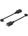 ASSMANN Kabel adapter USB2.0 HighSpeed OTG Typ microUSB B kątowy/USB A M/Ż 0,15m - nr 22