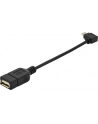 ASSMANN Kabel adapter USB2.0 HighSpeed OTG Typ microUSB B kątowy/USB A M/Ż 0,15m - nr 23