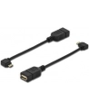 ASSMANN Kabel adapter USB2.0 HighSpeed OTG Typ microUSB B kątowy/USB A M/Ż 0,15m - nr 25