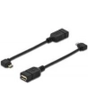 ASSMANN Kabel adapter USB2.0 HighSpeed OTG Typ microUSB B kątowy/USB A M/Ż 0,15m - nr 26
