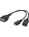 Gembird kabel USB 2.0 OTG AF -> USB micro BM + USB micro BF (zasilanie) - nr 15