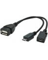 Gembird kabel USB 2.0 OTG AF -> USB micro BM + USB micro BF (zasilanie) - nr 18