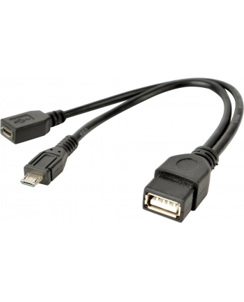 Gembird kabel USB 2.0 OTG AF -> USB micro BM + USB micro BF (zasilanie) nr 1
