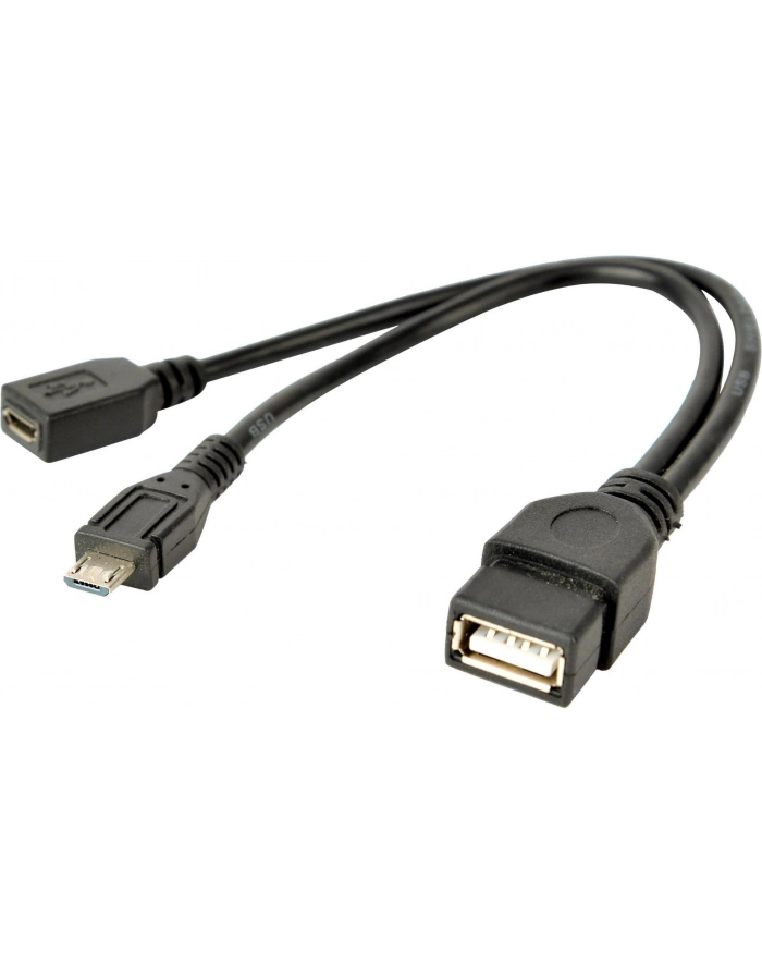 Gembird kabel USB 2.0 OTG AF -> USB micro BM + USB micro BF (zasilanie) główny