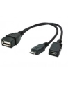 Gembird kabel USB 2.0 OTG AF -> USB micro BM + USB micro BF (zasilanie) - nr 7