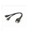 Gembird kabel USB 2.0 OTG AF -> USB micro BM + USB micro BF (zasilanie) - nr 8