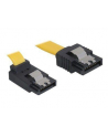 Delock kabel SATA 6 Gb/s kątowy góra/prosty metal. zatrzaski 30cm żółty - nr 14