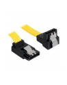 Delock kabel SATA 6 Gb/s kątowy góra/dół metal. zatrzaski 30cm żółty - nr 8