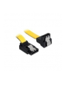 Delock kabel SATA 6 Gb/s kątowy góra/dół metal. zatrzaski 30cm żółty - nr 4