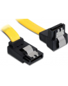 Delock kabel SATA 6 Gb/s kątowy góra/dół metal. zatrzaski 30cm żółty - nr 6