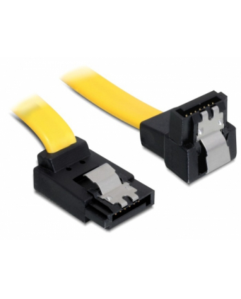 Delock kabel SATA 6 Gb/s kątowy góra/dół metal. zatrzaski 50cm żółty nr 2