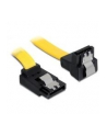 Delock kabel SATA 6 Gb/s kątowy góra/dół metal. zatrzaski 50cm żółty - nr 6