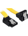 Delock kabel SATA 6 Gb/s kątowy góra/dół metal. zatrzaski 70cm żółty - nr 17