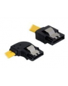 Delock kabel SATA 6 Gb/s kątowy lewo/prosto metal. zatrzaski 30cm żółty - nr 17