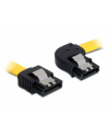 Delock kabel SATA 6 Gb/s kątowy prawo/prosto metal. zatrzaski 50cm żółty - nr 12