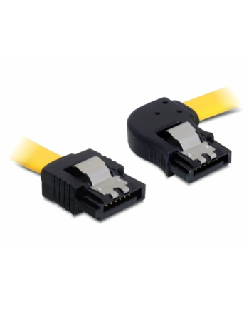Delock kabel SATA 6 Gb/s kątowy prawo/prosto metal. zatrzaski 50cm żółty nr 2