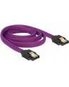 Delock kabel SATA 6 Gb/s 100 cm prosty/prosty metal. zatrzaski fioletowy Premium - nr 11