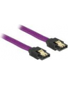 Delock kabel SATA 6 Gb/s 100 cm prosty/prosty metal. zatrzaski fioletowy Premium - nr 12