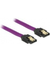 Delock kabel SATA 6 Gb/s 100 cm prosty/prosty metal. zatrzaski fioletowy Premium - nr 13