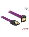 Delock kabel SATA 6 Gb/s 20 cm dół / prosty metal. zatrzaski fioletowy Premium - nr 10