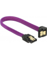 Delock kabel SATA 6 Gb/s 20 cm dół / prosty metal. zatrzaski fioletowy Premium - nr 11
