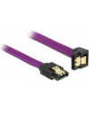 Delock kabel SATA 6 Gb/s 20 cm dół / prosty metal. zatrzaski fioletowy Premium - nr 12