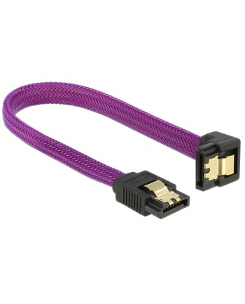 Delock kabel SATA 6 Gb/s 20 cm dół / prosty metal. zatrzaski fioletowy Premium nr 1