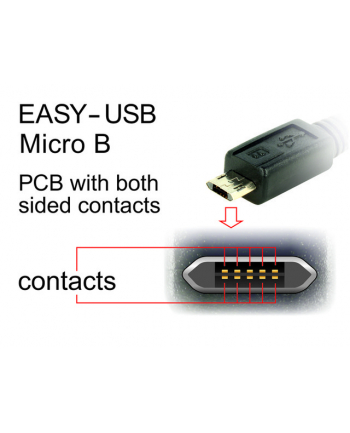 Delock kabel USB 2.0 micro AM-BM Dual Easy-USB 2m black