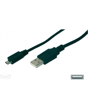 ASSMANN Kabel połączeniowy USB 2.0 HighSpeed Typ USB A/microUSB B M/M czarny 1m
