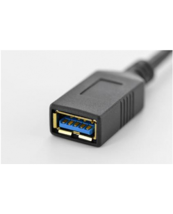 ASSMANN Kabel adapter USB 3.0 SuperSpeed OTG Typ USB C/USB A M/Ż czarny 0,15m