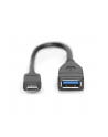 ASSMANN Kabel adapter USB 3.0 SuperSpeed OTG Typ USB C/USB A M/Ż czarny 0,15m - nr 34