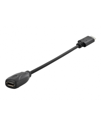 ASSMANN Kabel adapter USB2.0 HighSpeed Typ USB C/miniUSB B(5pin)M/Ż czarny 0,15m