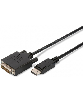 ASSMANN Kabel Displayport 1.1a z zatrzaskiem Typ DP/DVI-D (24+1) M/M czarny 5m