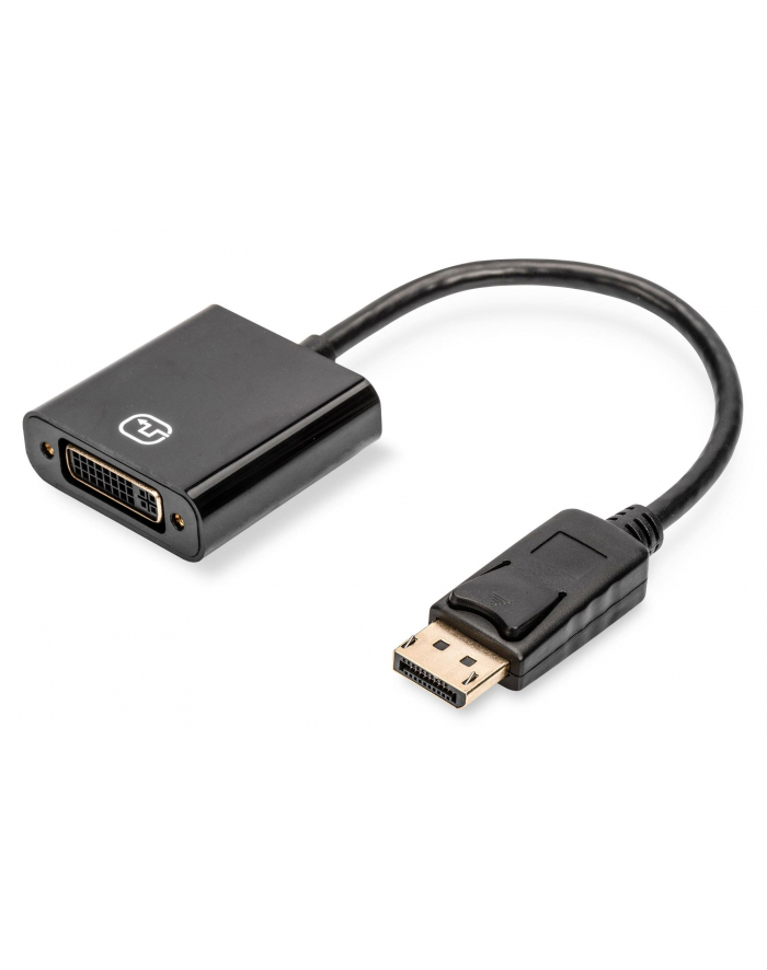 ASSMANN Kabel Displayport 1.1a z zatrzaskiem Typ DP/DVI-I(24+5) M/Ż czarny 0,15m główny